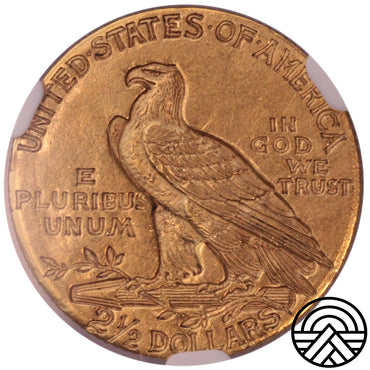 USA, 2.5 Dolara, 1910 r. "Indianin" NGC MS 61