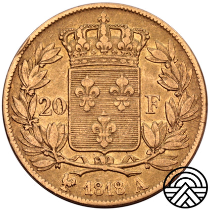 Francja, Louis XVIII, 20 Franków 1818 r. Paryż