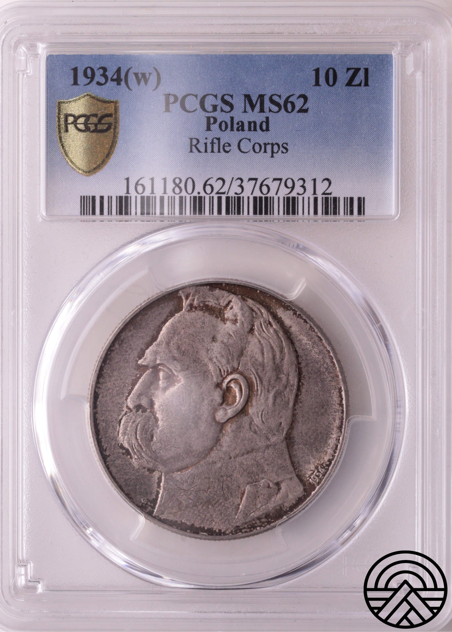 Polska, 10 Złotych, 1934 r. Orzeł Strzelecki PCGS MS 62