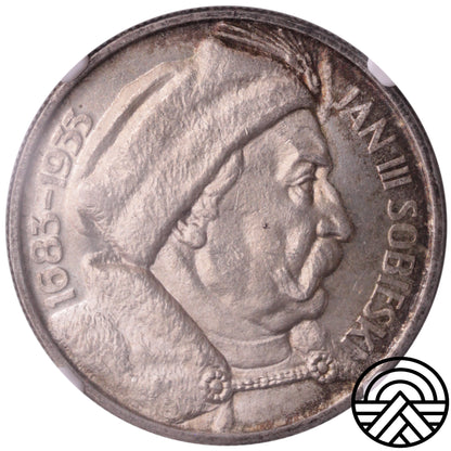 Polska, 10 Złotych, 1933 r. Jan Sobieski NGC MS 64