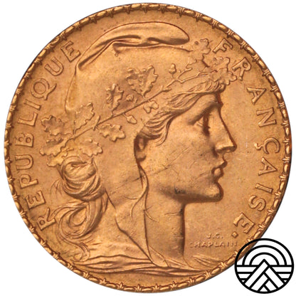 Francja, 20 Franków, 1912 r. Kogut