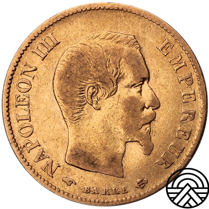 Francja, Napoleon III, 10 Franków, 1858 r. Paryż