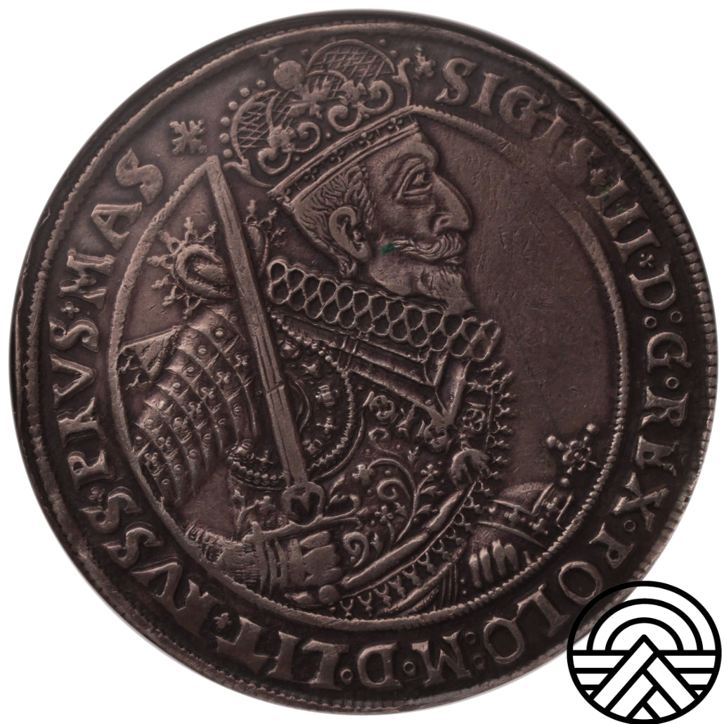 Polska, Zygmunt III Waza, Talar, 1628 r. R5! NGC AU 55