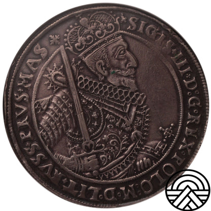 Polska, Zygmunt III Waza, Talar, 1628 r. R5! NGC AU 55