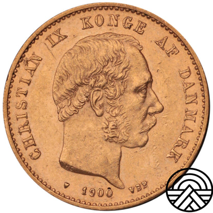 Dania, Chrystian IX, 20 Koron, 1900 r. Rzadsza!