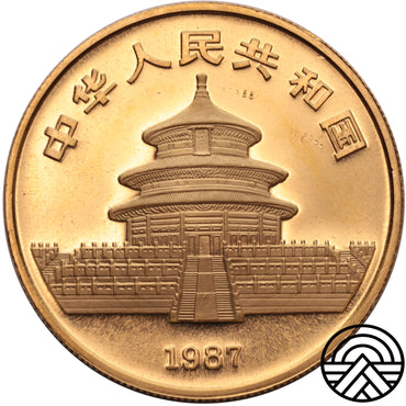 Chiny, 100 Yuanów 1987 r. 1 Oz. Au 999