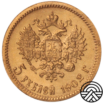 Rosja, Mikołaj II, 5 Rubli 1902 r. Super!