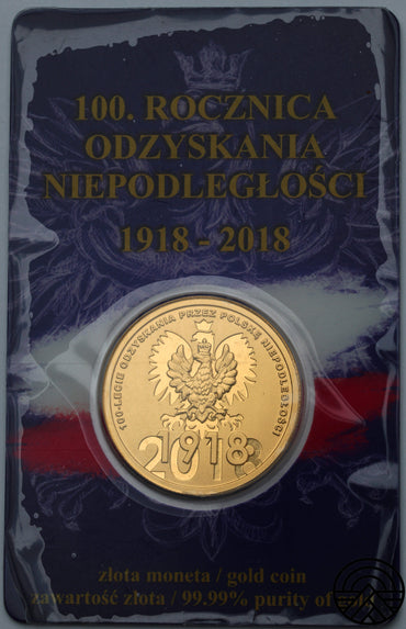 Polska, 25 Dolarów, 2018 r. 1/2 Oz Au 999.9