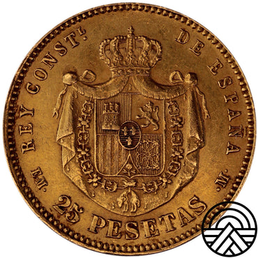 Hiszpania, 25 Peset 1879 r.