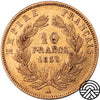 Francja, Napoleon III, 10 Franków, 1858 r. Paryż