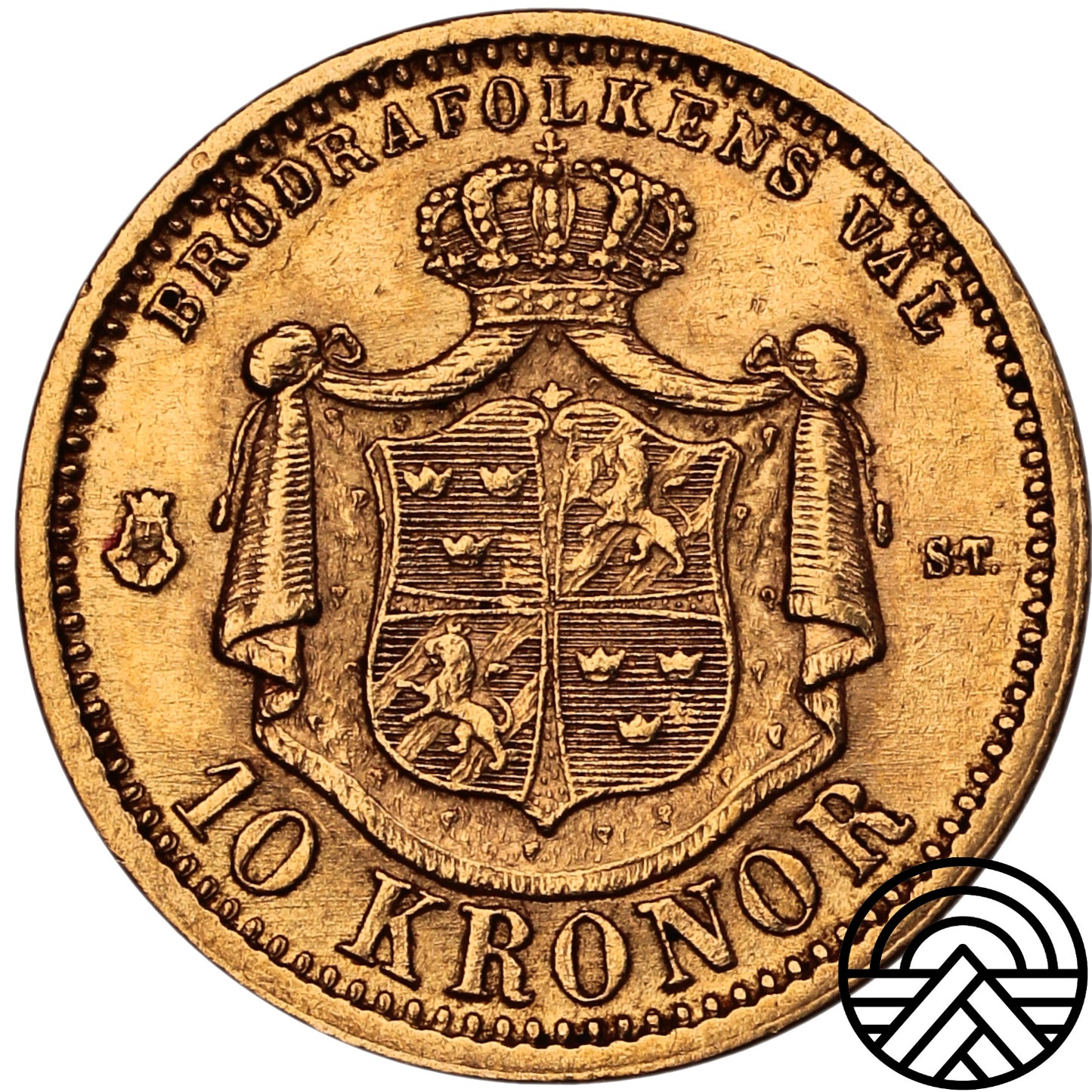 Norwegia, Oskar II, 10 Koron, 1874 r.