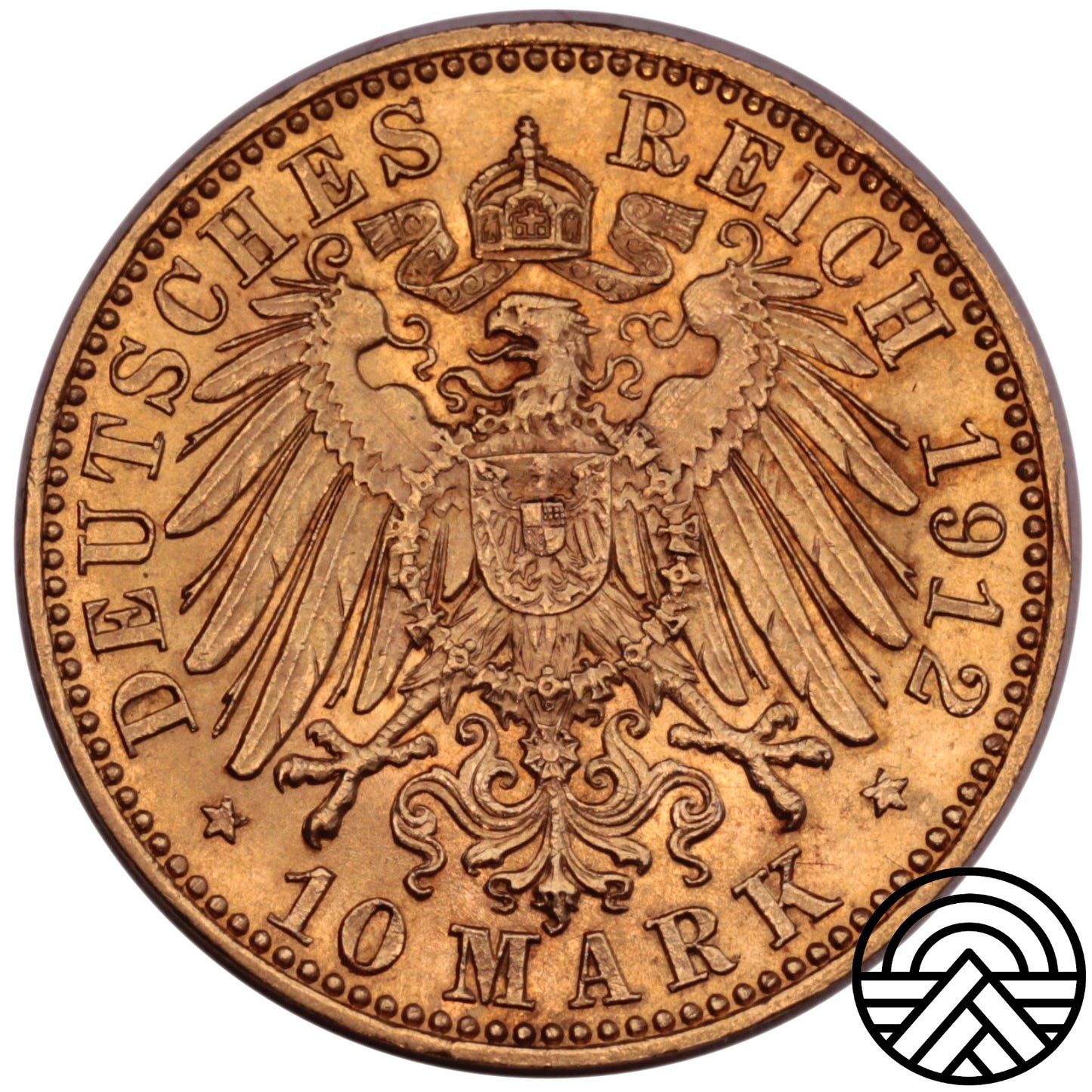 Niemcy, Saksonia, 10 Marek, 1912 r. Muldenhutten