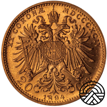 Austria, 20 Koron 1894 r. Super