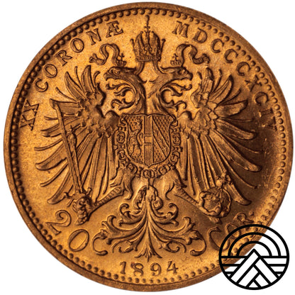 Austria, 20 Koron 1894 r. Super