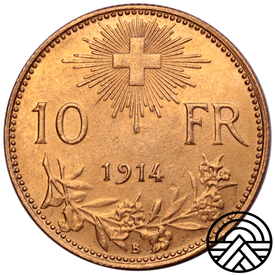 Szwajcaria, 10 Franków, 1914 r. Super!