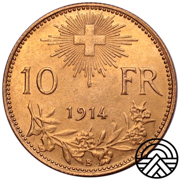 Szwajcaria, 10 Franków, 1914 r. Super!