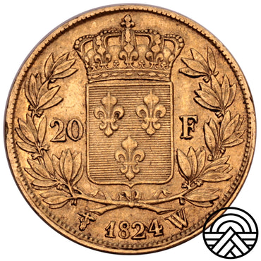 Francja, Louis XVIII, 20 Franków 1824 r. Lille