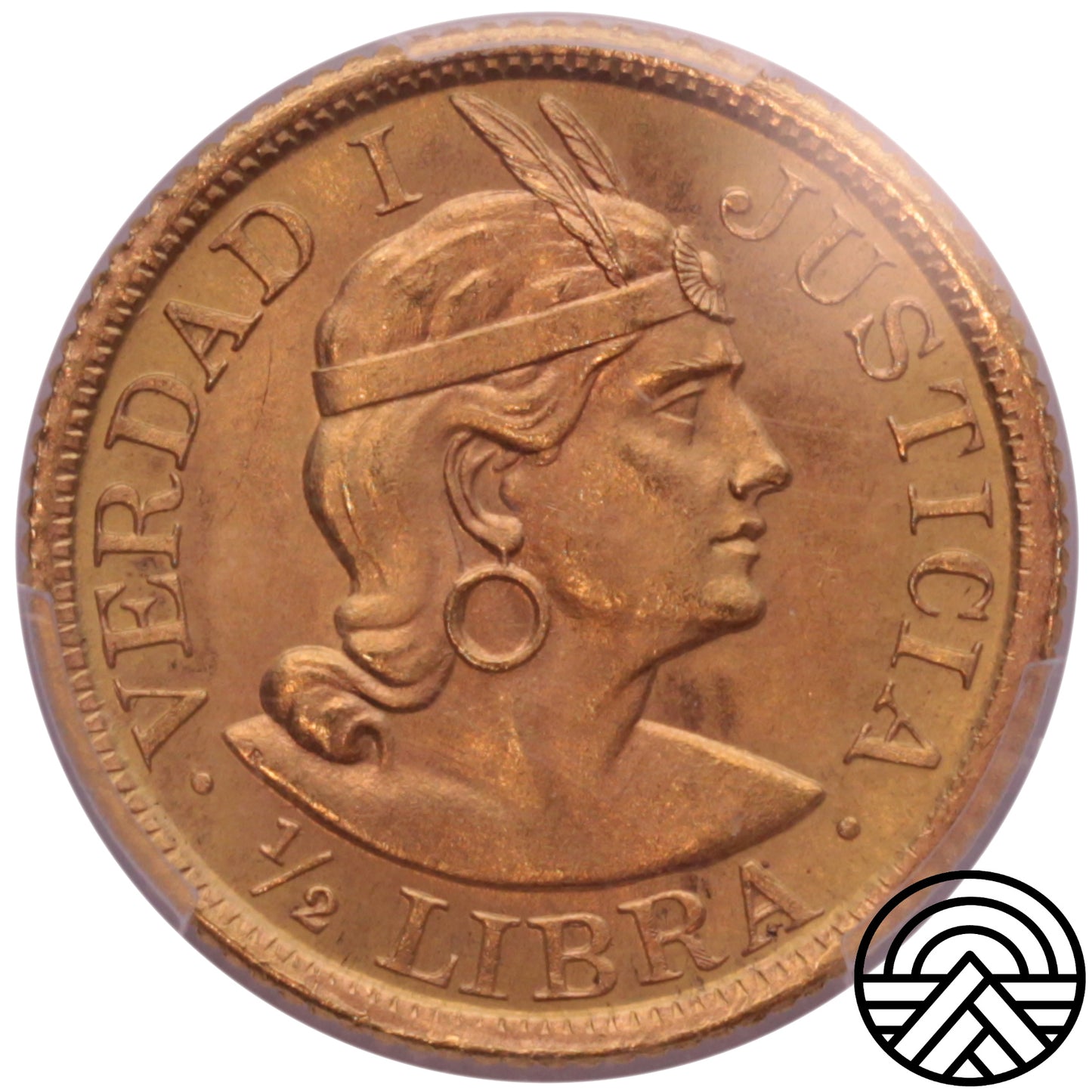 Peru, 1/2 Libry, 1964 r. ZBR PCGS MS 65