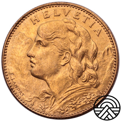 Szwajcaria, 10 Franków, 1912 r. Rzadki rocznik!