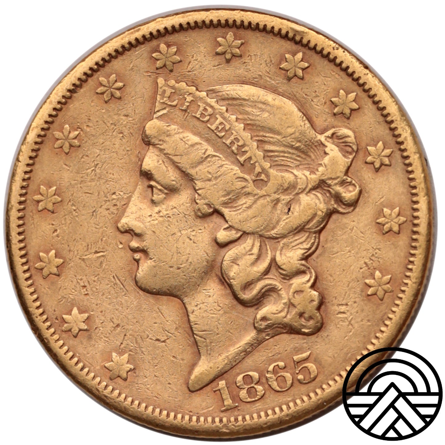 USA, 20 Dolarów 1865 r. "Liberty Head" San Francisco