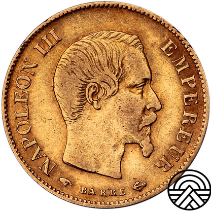 Francja, Napoleon III, 10 Franków, 1859 r. Paryż