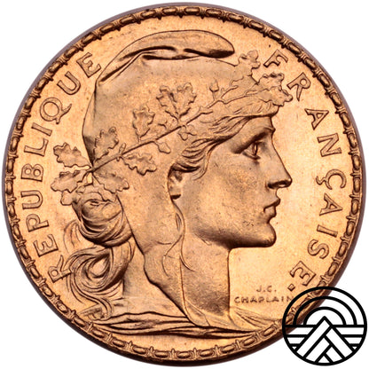 Francja, 20 Franków, 1911 r. Rzadsza!