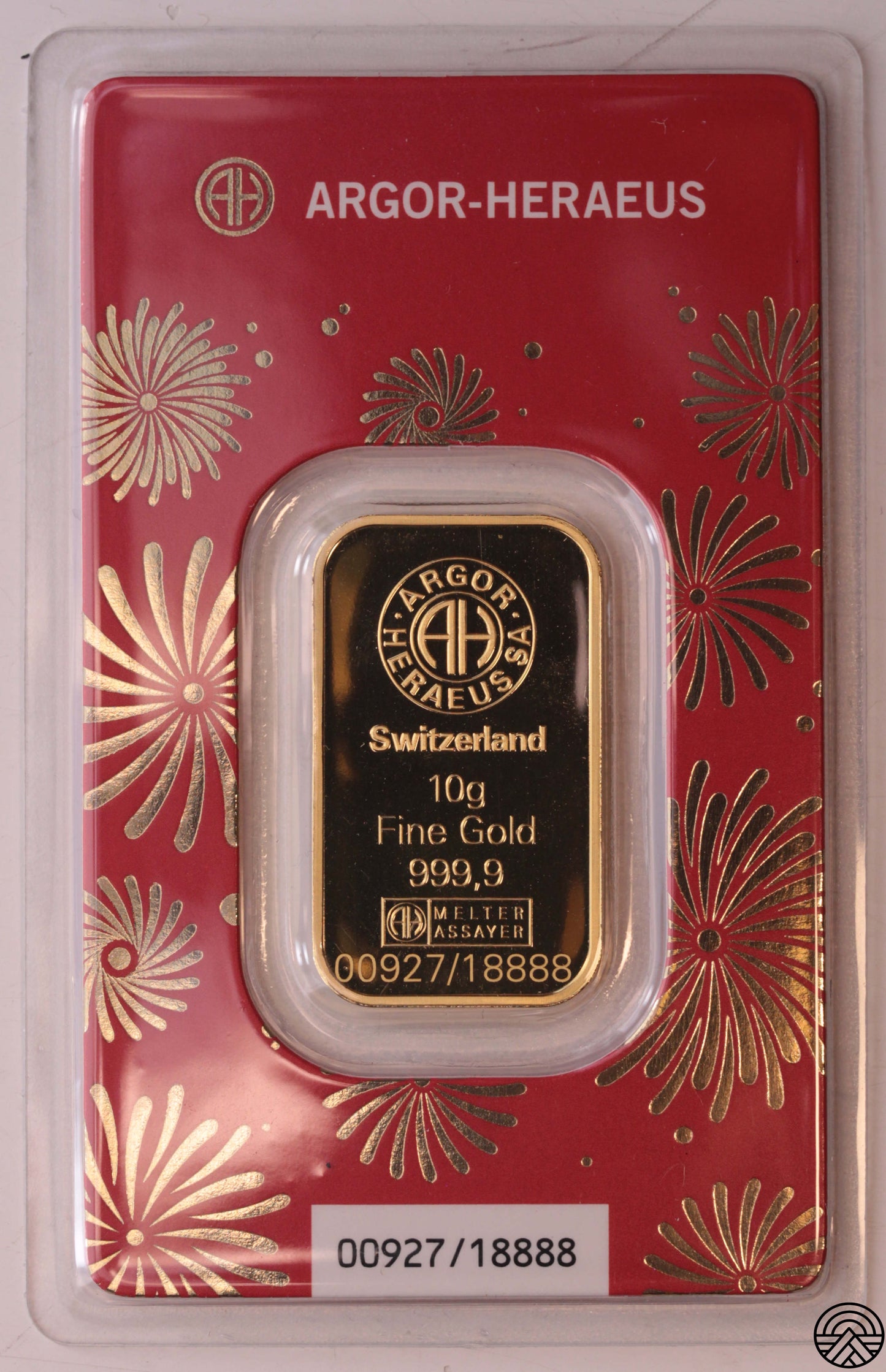 Argor - Heraus, Rok Konia, Sztabka 10 g. Au 999.9