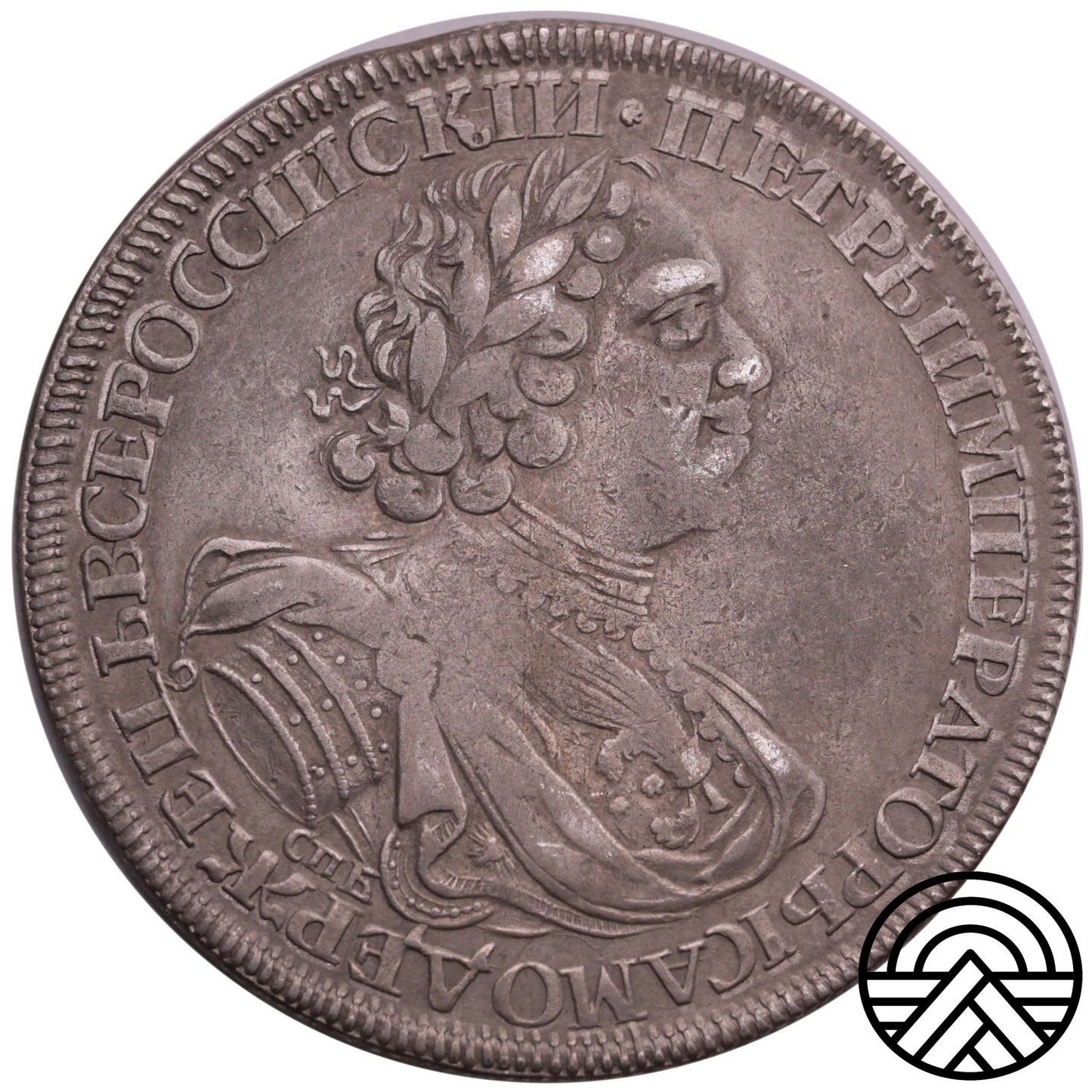 Rosja, Piotr I, 1724 r. Słoneczny Rubel, RZADKI!