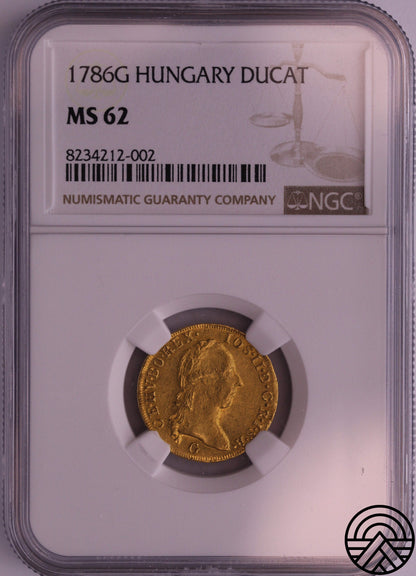 Węgry, Dukat 1786 r. NGC MS 62