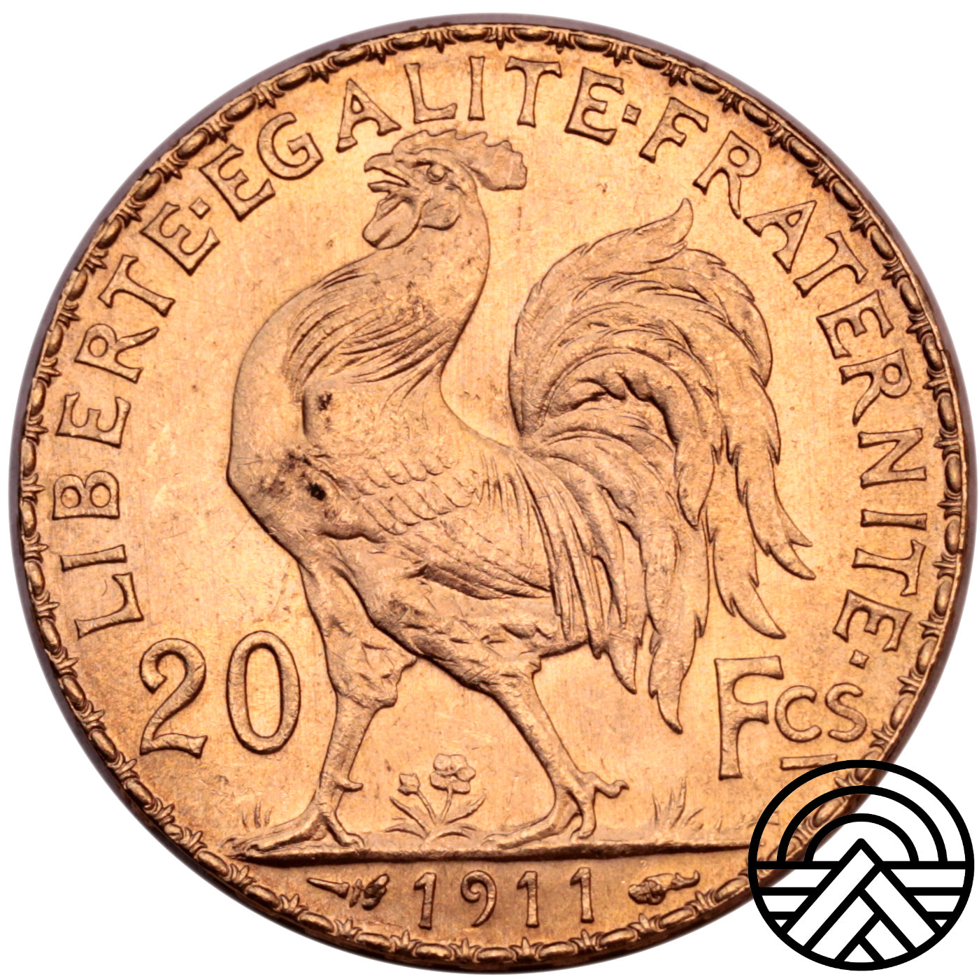 Francja, 20 Franków, 1911 r. Rzadsza!