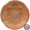 Francja, Napoleon III, 100 Franków, 1862 r. Paryż NGC MS 60