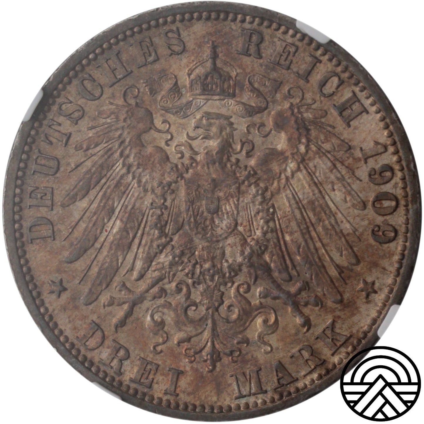 Niemcy, Schwarzburg-Sondershausen, 3 Marki, 1909 r. NGC MS 62