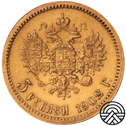 Rosja, Mikołaj II, 5 Rubli, 1902 r.