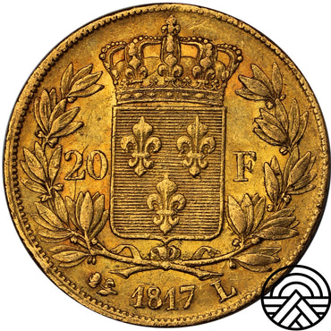Francja, Louis XVIII, 20 Franków, 1817 r. Bayonne