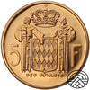 Monaco, Rainier III, 5 Franków 1960 r. Super!