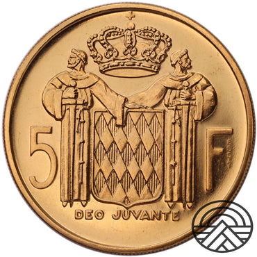 Monaco, Rainier III, 5 Franków 1960 r. Super!