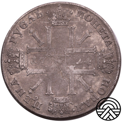 Rosja, Piotr I, 1724 r. Słoneczny Rubel, RZADKI!