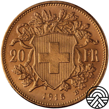 Szwajcaria, 20 Franków 1915 r.