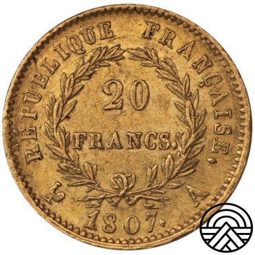 Francja, Napoleon I, 20 Franków 1807 r. Paryż