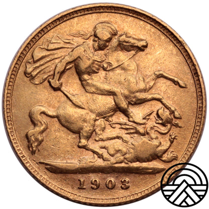 Wielka Brytania, 1/2 Suwerena 1903 r.