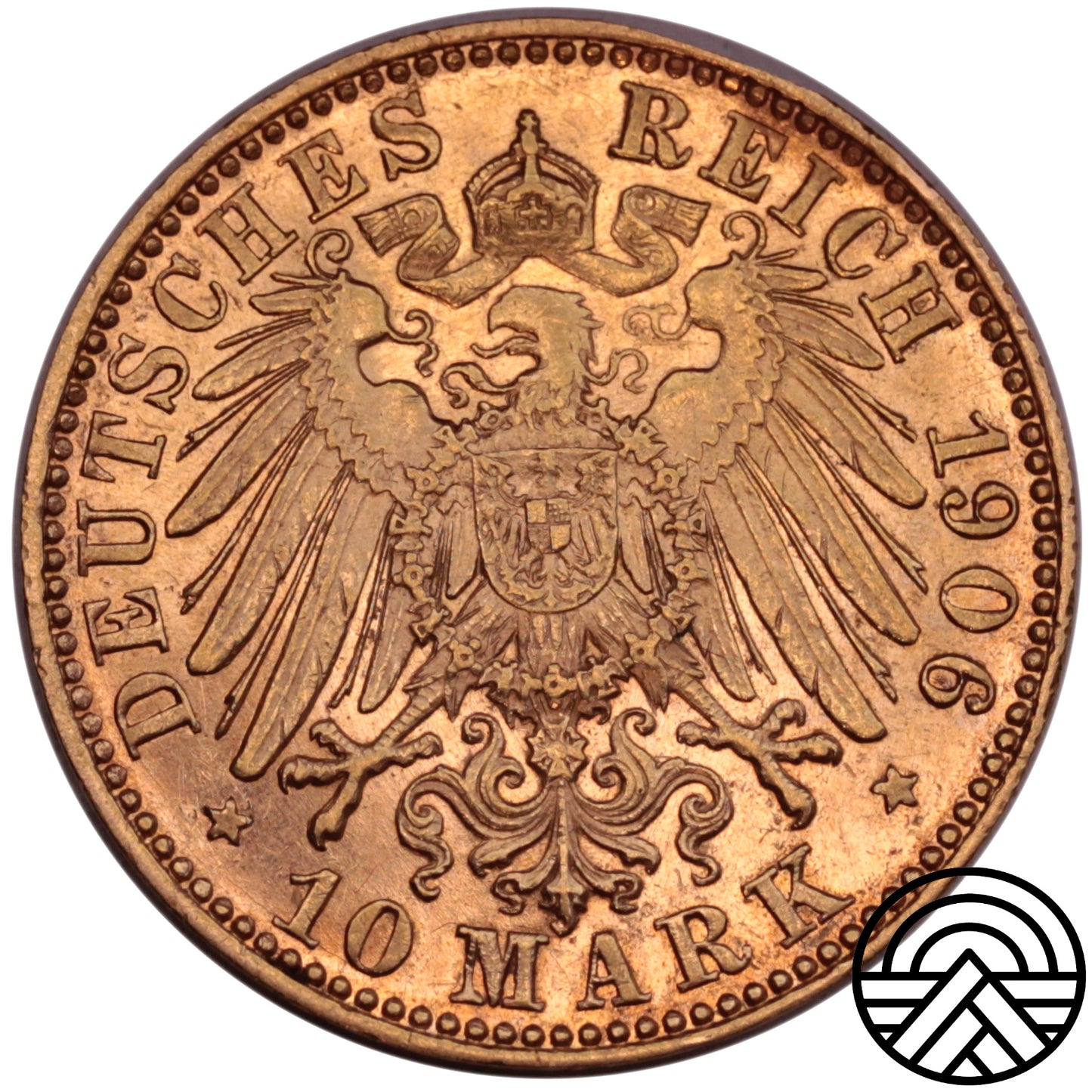 Niemcy, Saksonia, 10 Marek, 1906 r. Muldenhutten Rzadka!