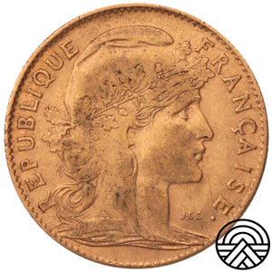 Francja, 10 Franków, 1907 r. Kogut