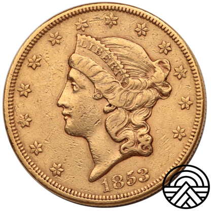 USA, 20 Dolarów 1853 r. "Liberty Head"