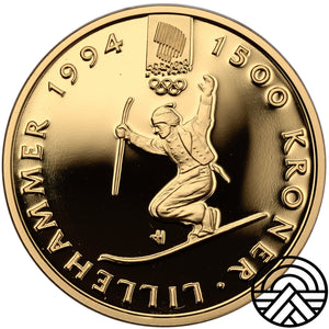 Norwegia, 1500 Koron, 1993 r. Lillehammer 1994 r.