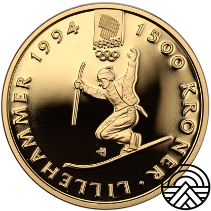Norwegia, 1500 Koron, 1993 r. Lillehammer 1994 r.