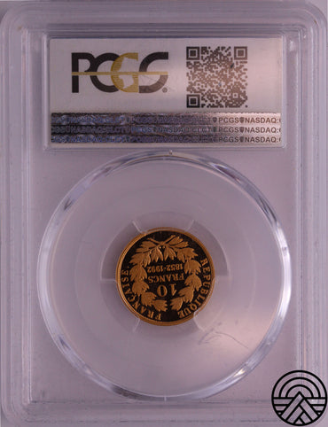 Francja, Napoleon, 10 Franków 1992 r. PCGS PR 68 DCAM
