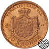 Szwecja, Oskar II, 10 Koron, 1874 r.