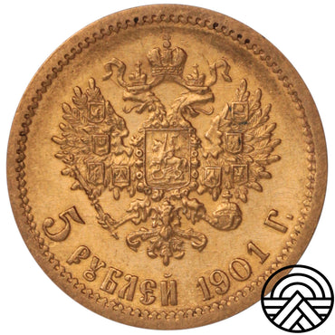 Rosja, Mikołaj II, 5 Rubli 1901 r. ФЗ