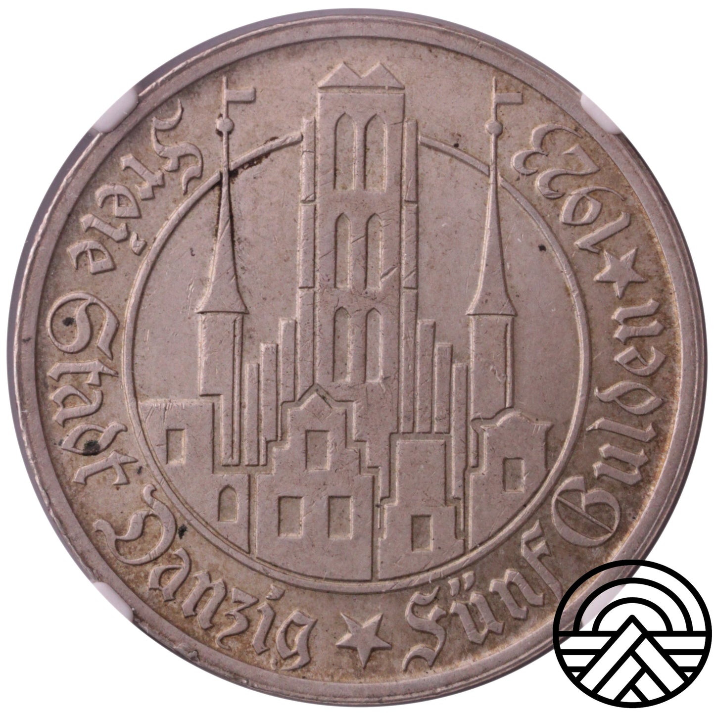 Wolne Miasto Gdańsk, 5 Guldenów, 1923 r. NGC-MS 63