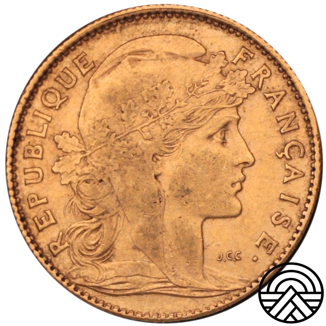 Francja, 10 Franków, 1909 r. Kogut Najrzadszy rocznik!